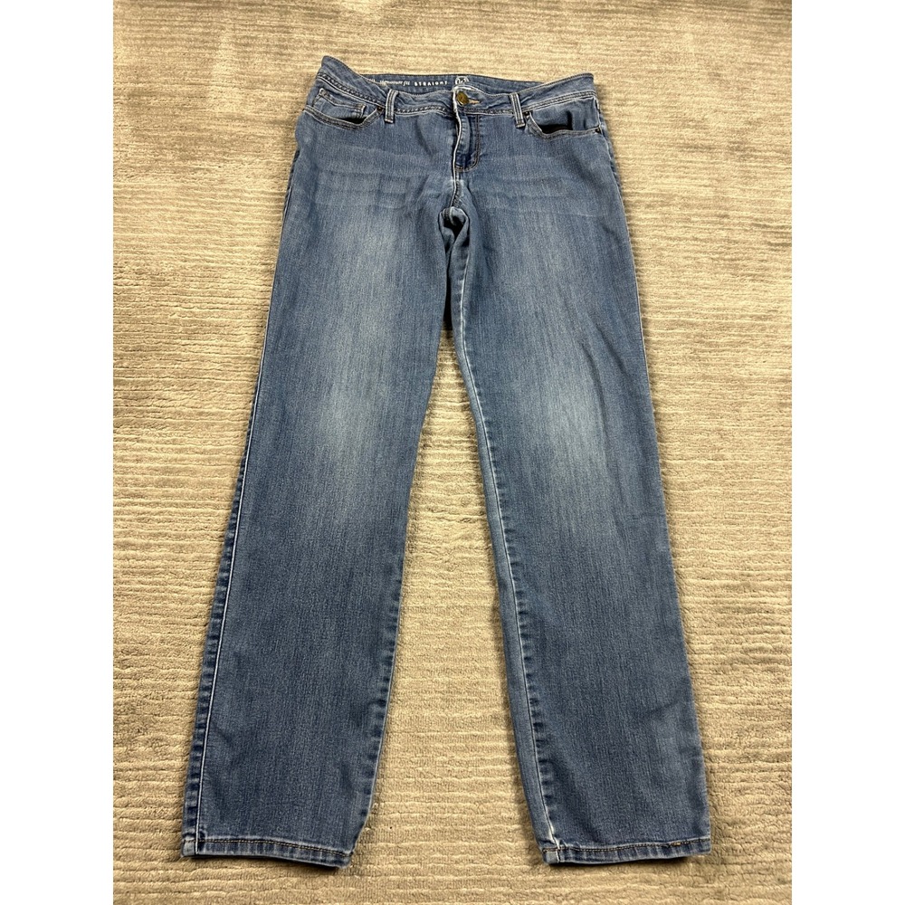 Westport 1962 Jeans Womens 10 Blue Signature Fit Straight Leg Stretch Mid Rise